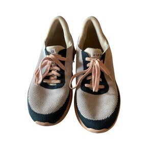 KIZIK White Blue Peach Athens Handsfree Athletic Sneakers Mens 9.5 Womens 11